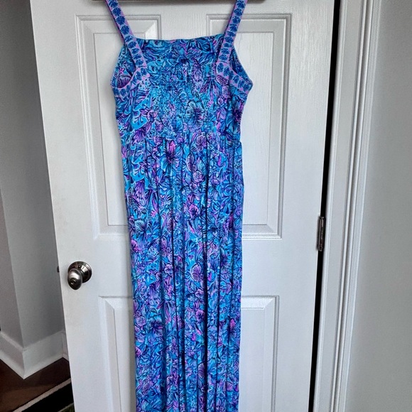 Lilly Pulitzer Blue and Pink Floral Maxi Dress - Picture 4 of 6
